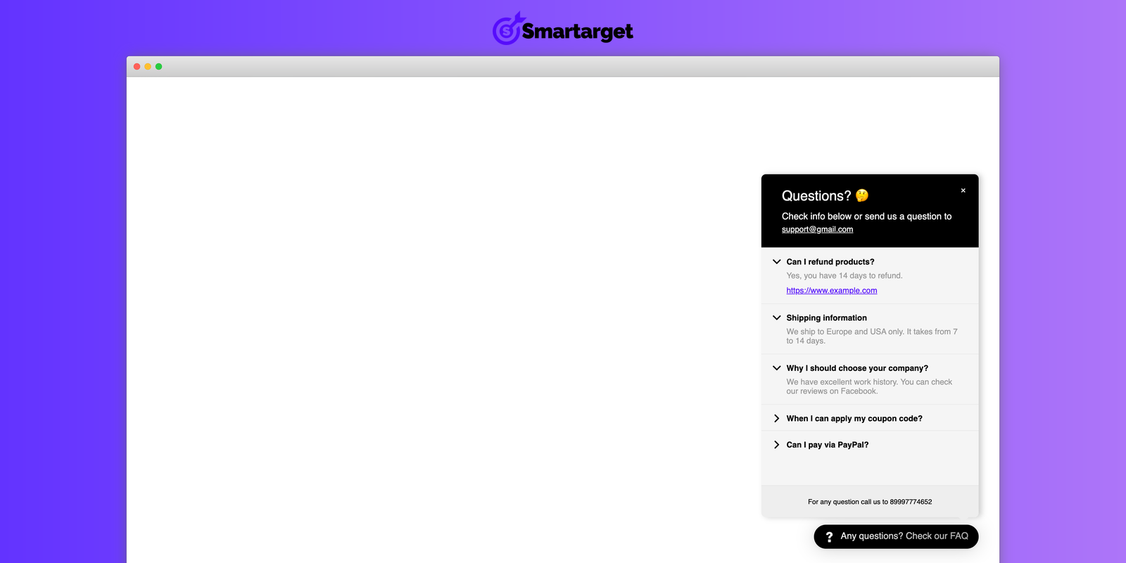Smartarget FAQ