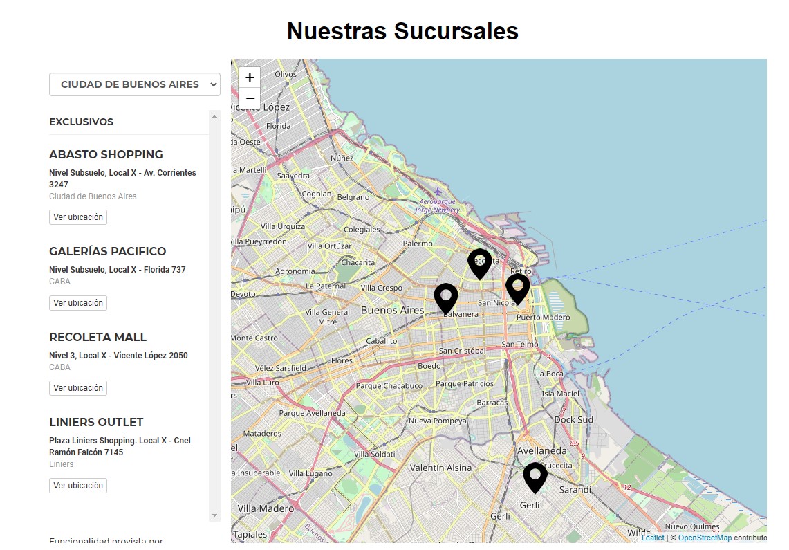 Mapa de Locales