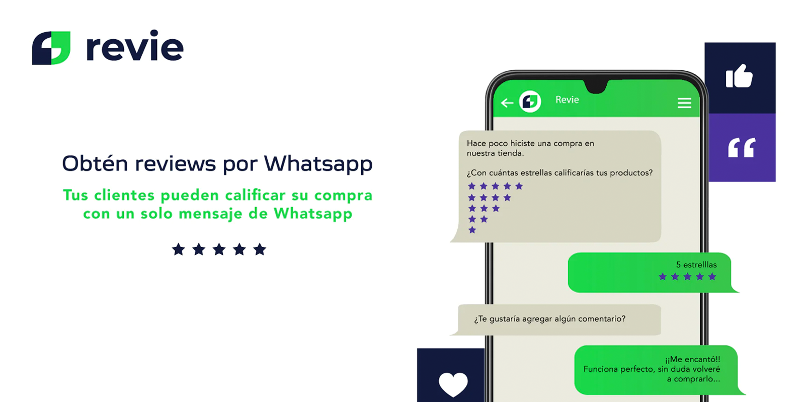 Revie: Reviews por Whatsapp