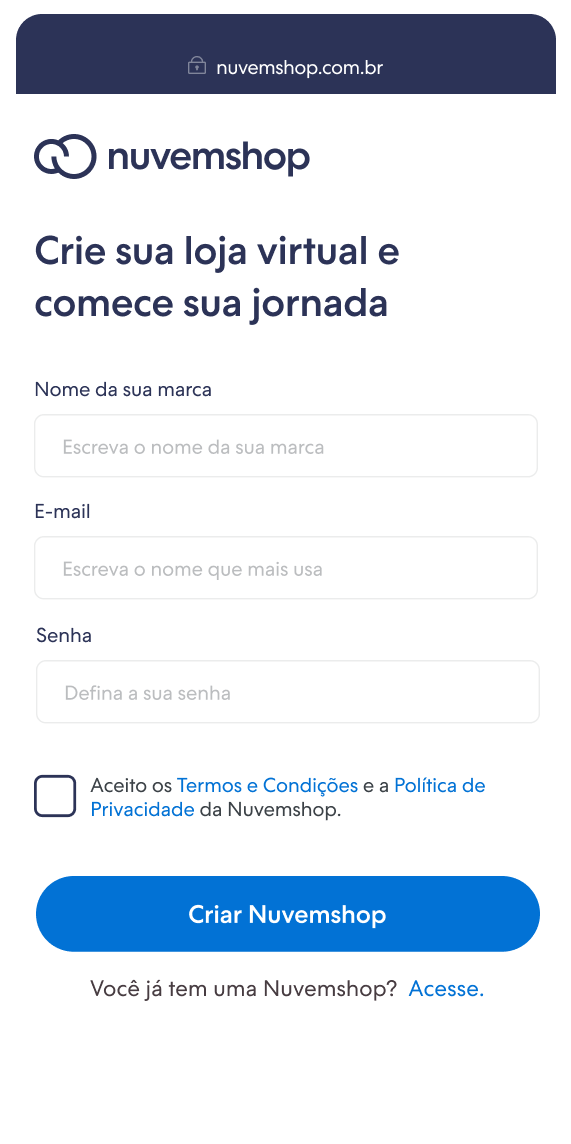 Preencha os dados do seu negócio