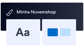 Exemplo de seleção de tipografia e cores do sistema