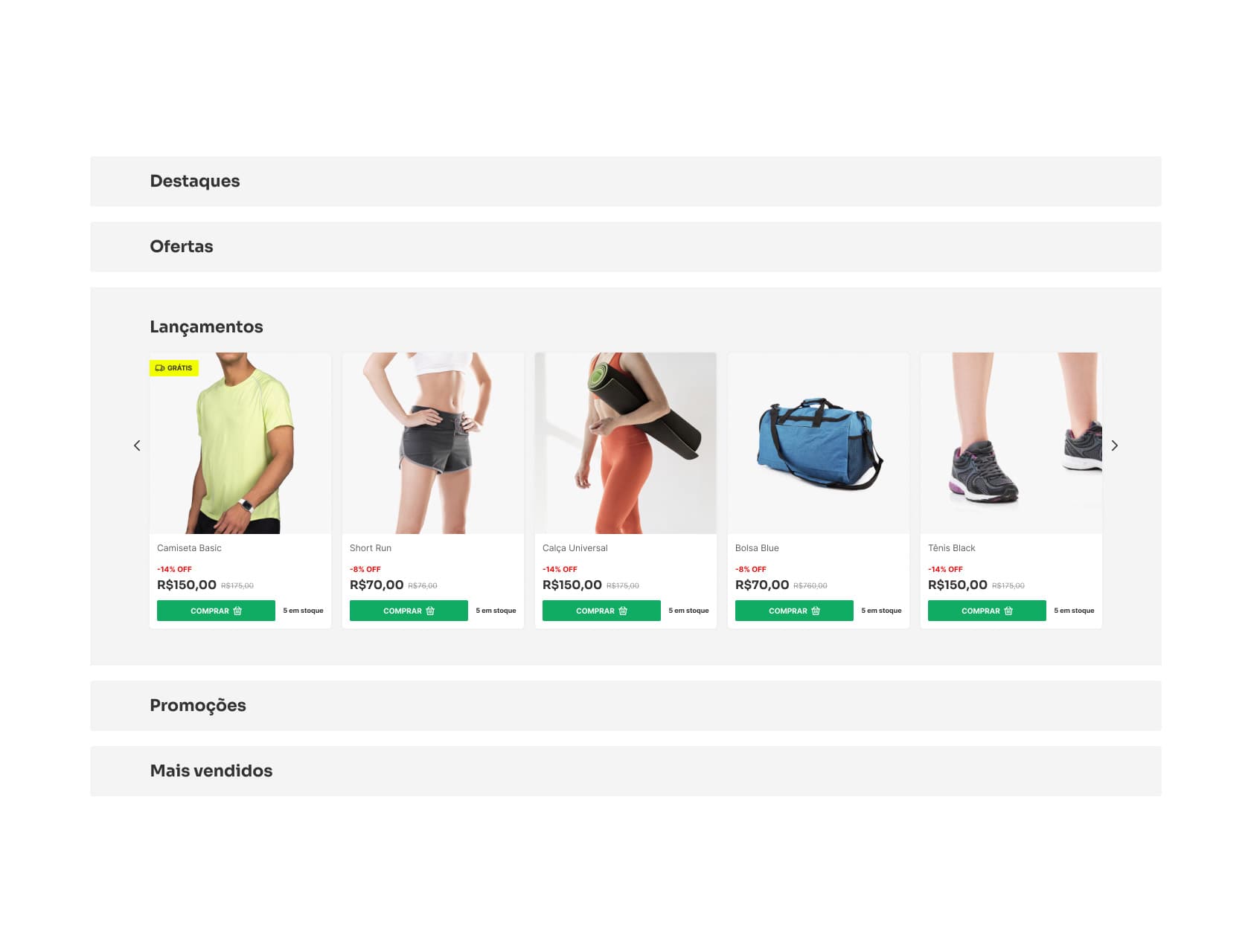 Mostre seus produtos