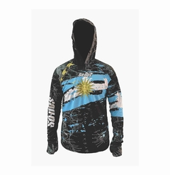 Remera Pesca Só-nós Upf+uv Proteccion Con Capucha Y Puño