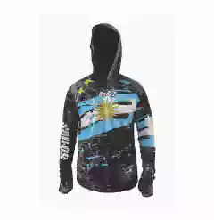Remera Pesca Só-nós Upf+uv Proteccion Con Capucha Y Puño
