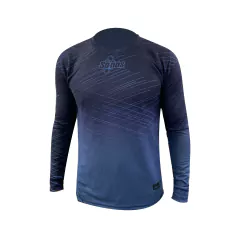REMERA PESCA UPF + UV Protección Azul