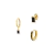 SET 3 PIERCINGS NEGRO