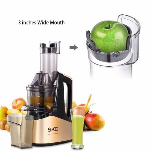 Skg Slow Masticating Exprimidor Extractor Con Ancho Tolva (2