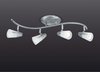 Aplique De Acero 4 Luces Sistema S Con Base Redonda Kl