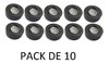 Pack De 10 Semi Embutido Con Zócalo Y Dicroled Negro Lf