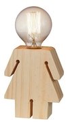 Pack De 2 Velador De Madera Natural Tipo Nena Cx