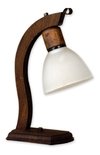 Velador Madera Rustica Tulipa Prensada Cx