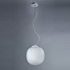 Colgante 1 Luz Globo De Vidrio Acanalado 30cm Gg