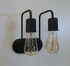 Aplique De Pared Negro 2 Luces Jo