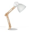Lampara De Mesa Genk Madera Blanca Db
