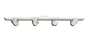 Pack de 2 Barral Aplique Riel 4 Luces Gu 10 Led Blanco 1 Metro Lf