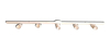 Barral Aplique Riel 5 Luces Blanco Gu/ 10 Led Vintage Lf
