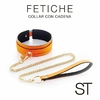 Collar c/cadena Naranja