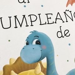 Lámina cartel Personalizado de Bienvenida Dinosaurios bebe - comprar online