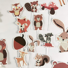 Kit decoración para cumpleaños Animales del bosque Boho en internet