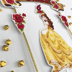 Cake Topper Pincho Adorno Torta Princesa Bella Personalizado - comprar online
