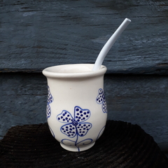 Mate Rabbit Flora Cobalto - Sonia Haus Atelier