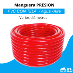 Manguera PVC roja presión / AGUA - AIRE