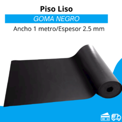 Piso de goma negra TIPO LISO