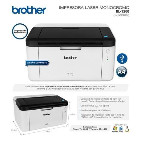 IMPRESORA BROTHER HL-1200 - Comprar en Doctor PC