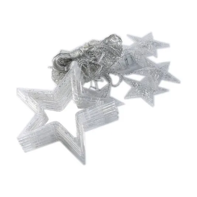 Cascata 138 Led Natal Estrela Decoração 8 Funções Cascata 138 Led Natal Estrela Decoração 8 Funções
