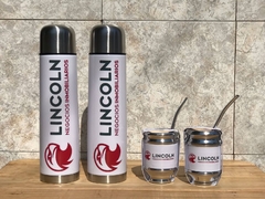 Imagen de Termo de 1L. CON LOGO forrado en Ecocuero, opcional Vinilo