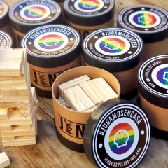 Jenga Box circular - BEJAMI MERCHANDISING / REGALOS PARA EMPRESAS / REGALOS CON LOGO Y PERSONALIZADOS