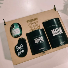 Box matero con caja de madera personalizada