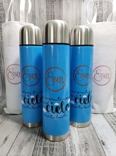Termo de 1L. CON LOGO forrado en Ecocuero, opcional Vinilo en internet