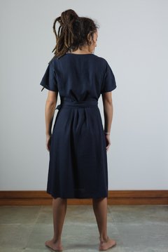 Vestido transpassado - Roupas femininas de linho | Loja Jane Oliveira