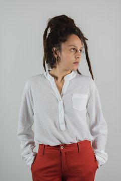 Camisa de galão_gase - Roupas femininas de linho | Loja Jane Oliveira
