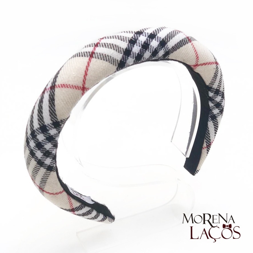 Tiara Xadrez Burberry - Comprar em Morena Laços