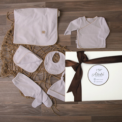 Set Clinica Bebé Picot Mostaza 6 piezas