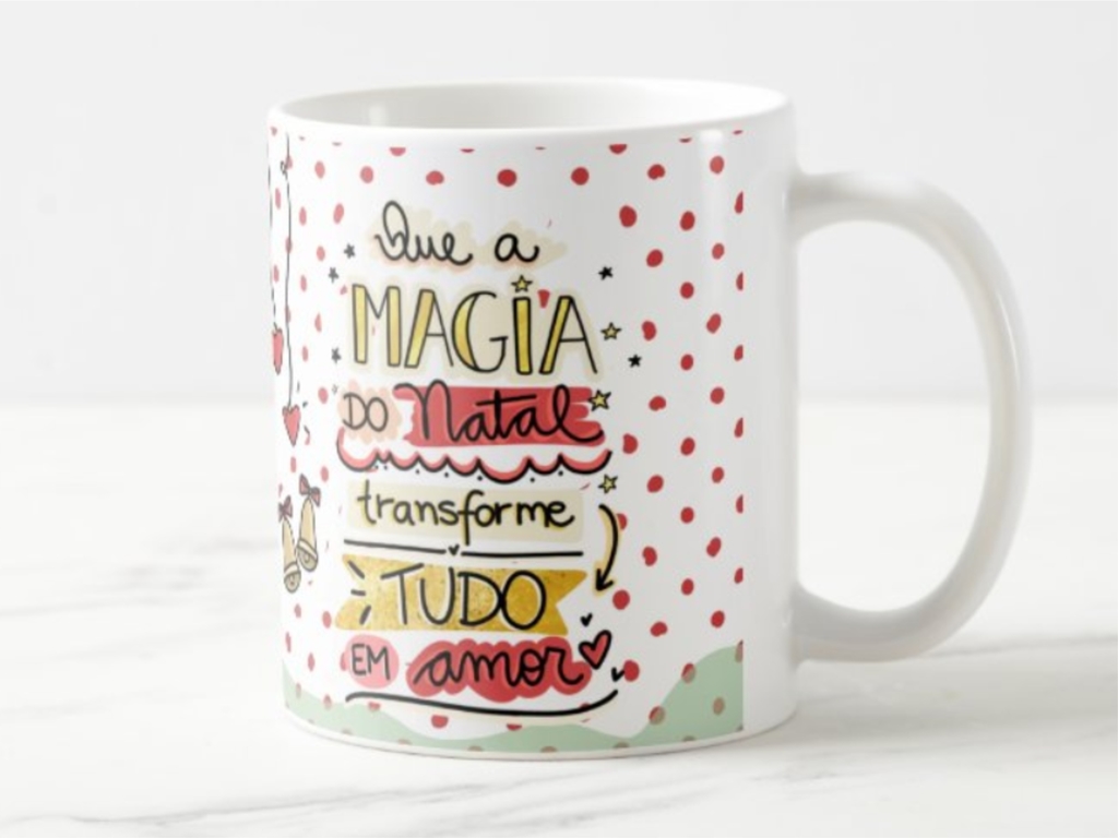 Caneca de Natal Magia Natalina Caneca de Natal Magia Natalina