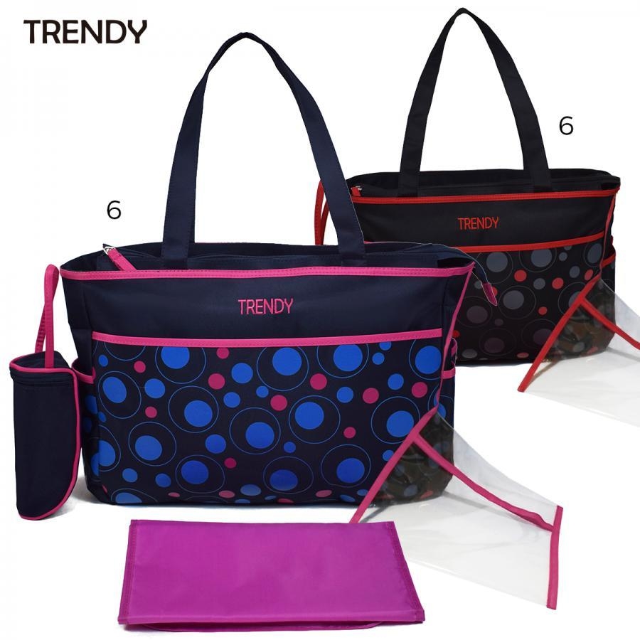 Bolso Maternal trendy con cambiador y portamamadera