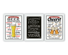 Quadros Beer, Cheers e Amigos - comprar online