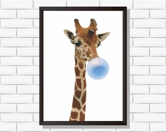 Quadro Girafa com chiclete na internet