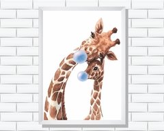 Quadro Girafas com chiclete - comprar online