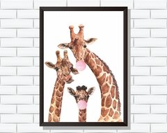 Quadro Girafas com chiclete na internet