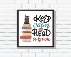 Quadro Keep calm and read a book - comprar online