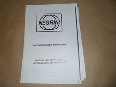 Manual Do Alternadores Síncronos Negrini / -- 0028 Cct na internet