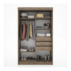 ROPERO (DELOS) DL-450 2Ptas Corred. 3Cajs. 4Espej. 218x134x58 - comprar online