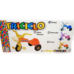 TRICICLO MODELEX C CANASTO PRINCESA PIRATA FLORES TRACTOR - comprar online