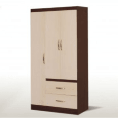ROPERO (ZOZZOLI) FORTALEZA 3PTAS 2CAJONES 1805x930x470mm Choco-Maple