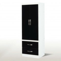 ROPERO (ZOZZOLI) FORTALEZA 2PTAS 2CAJONES 1805x625x470mm Chocolate-Maple - Majul Hogar