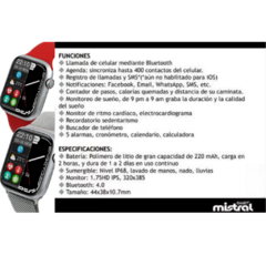 RELOJ SMART MISTRAL SMT-W28-04 ROJO - Majul Hogar